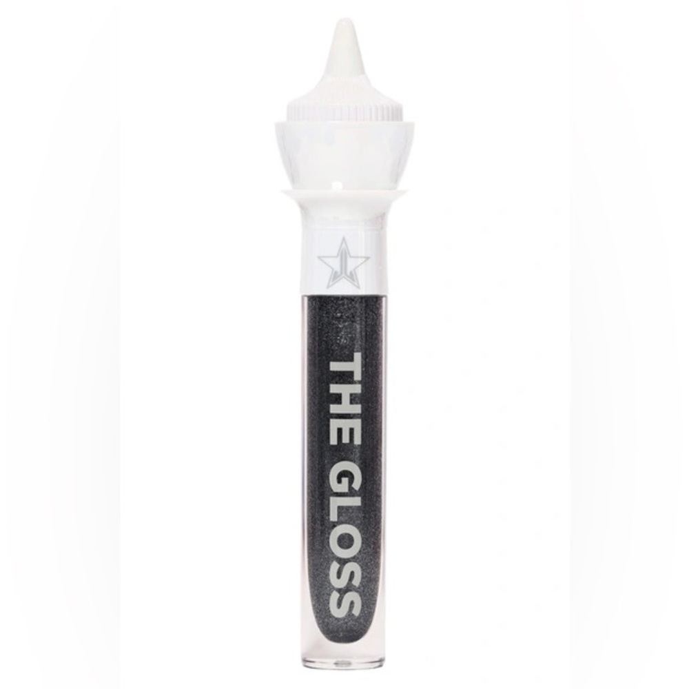 🪦Jeffree Star Six Feet Under The Gloss - sheer dark gray w silver sparkles - Picture 9 of 9